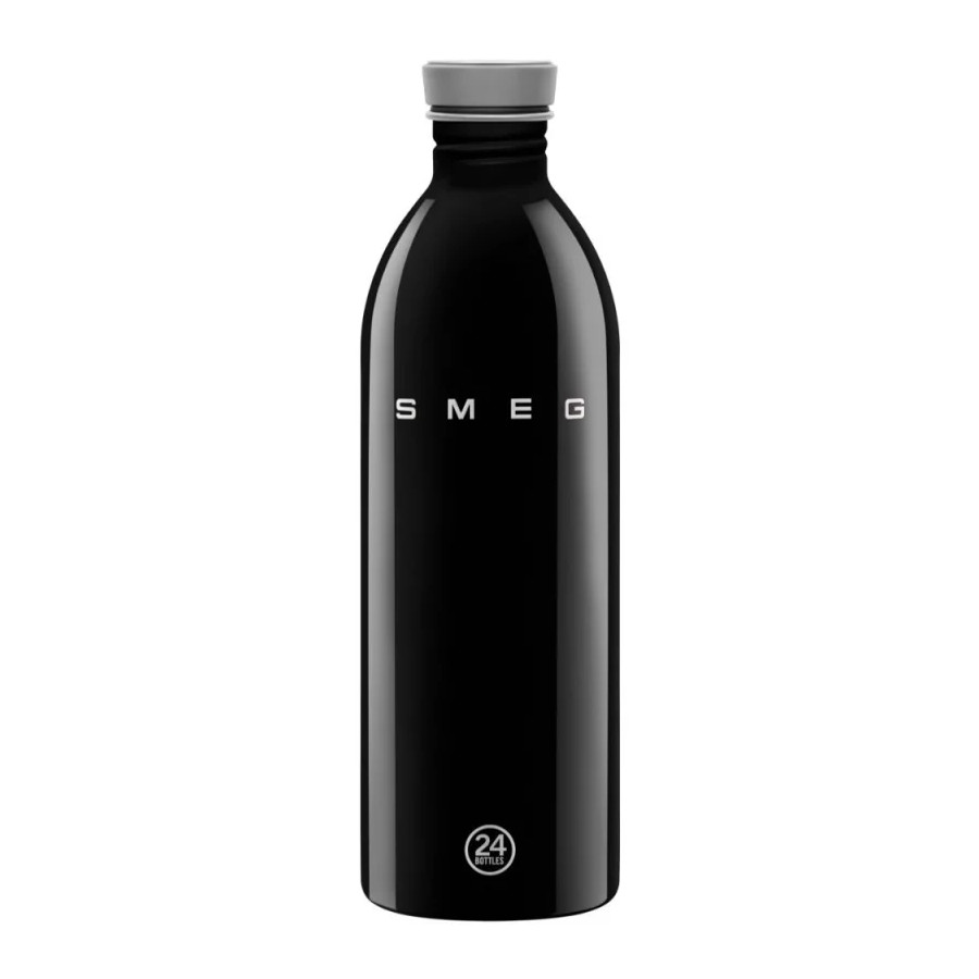 Бутилка Smeg Urban WBF02BL, 1 л, Херметично затваряне, Без ВРА, Неръждаема Стомана, Черна