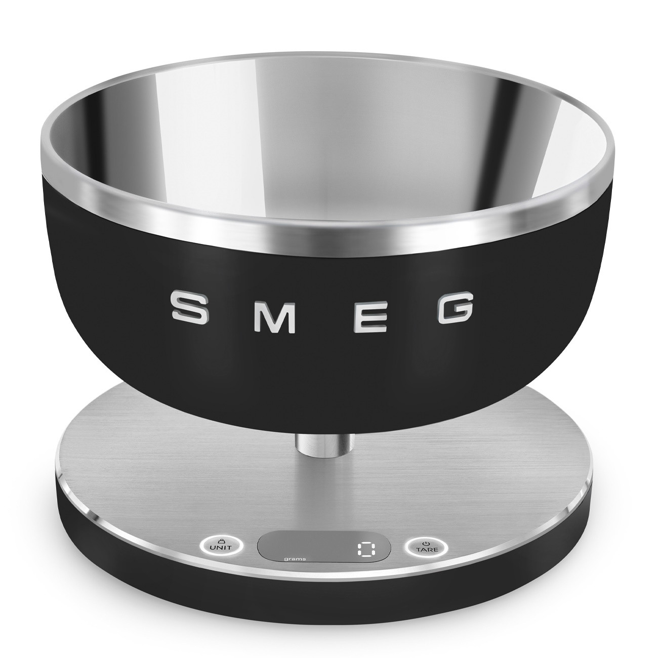 Кухненска везна Smeg Collezione KSC01BLMWW, До 5 кг/5 л, ТАРА, LED дисплей, Противоплъзгаща се основа, Автономия до 36 часа, Черен мат