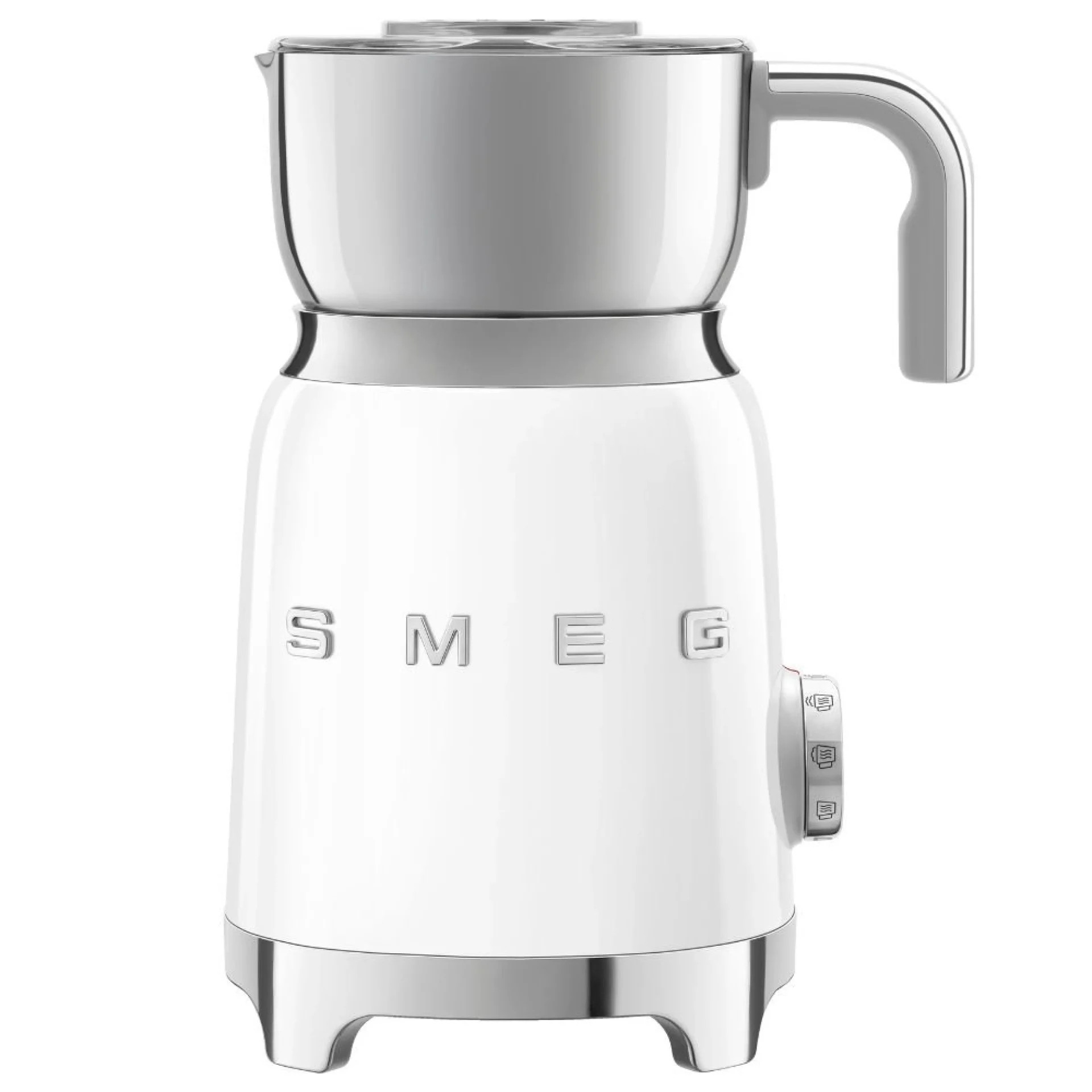 Уред за разпенване на мляко Smeg MFF11WHEU, 500 W, 600 мл, 8 програми, Подвижна кана…