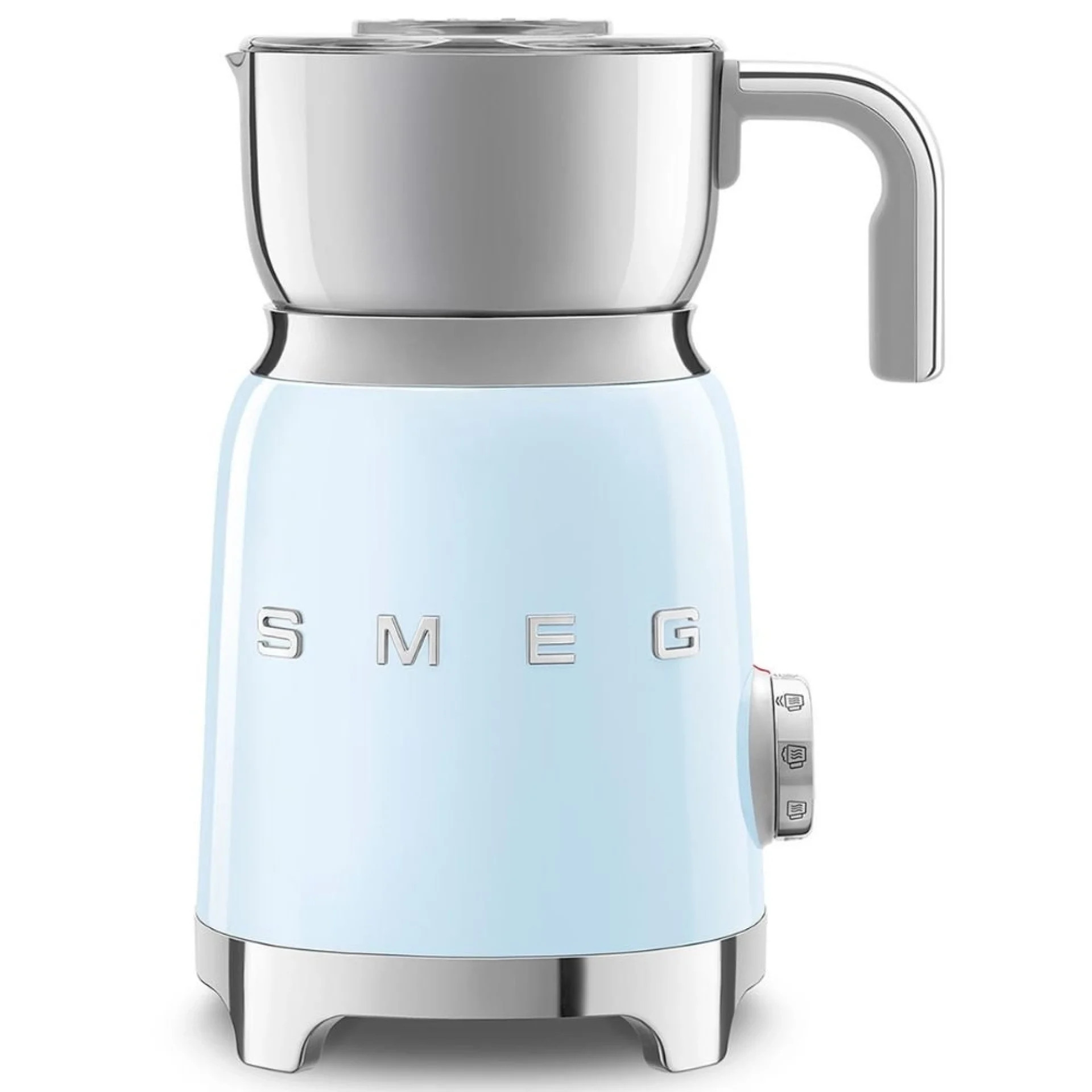 Уред за разпенване на мляко Smeg MFF11PBEU, 500 W, 600 мл, 8 програми, Подвижна кана…