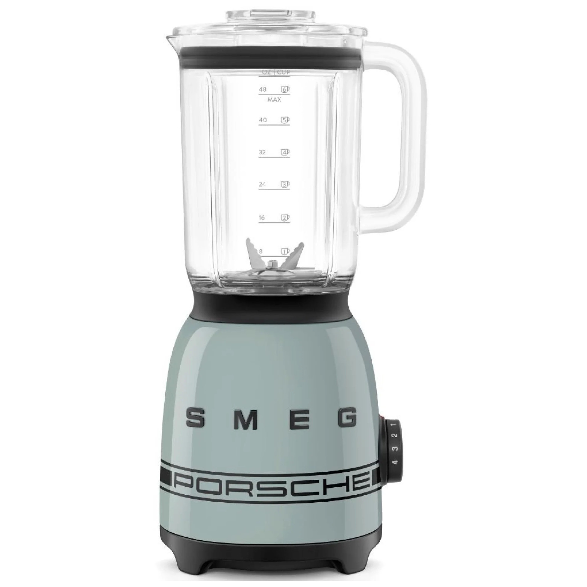 Блендер Smeg Porsche BLF03PSGEU, 800W, 1.5 л, 18000 об/мин, 4 програми, 4 скорости + Пулс, Неръждаема стомана, Зелен