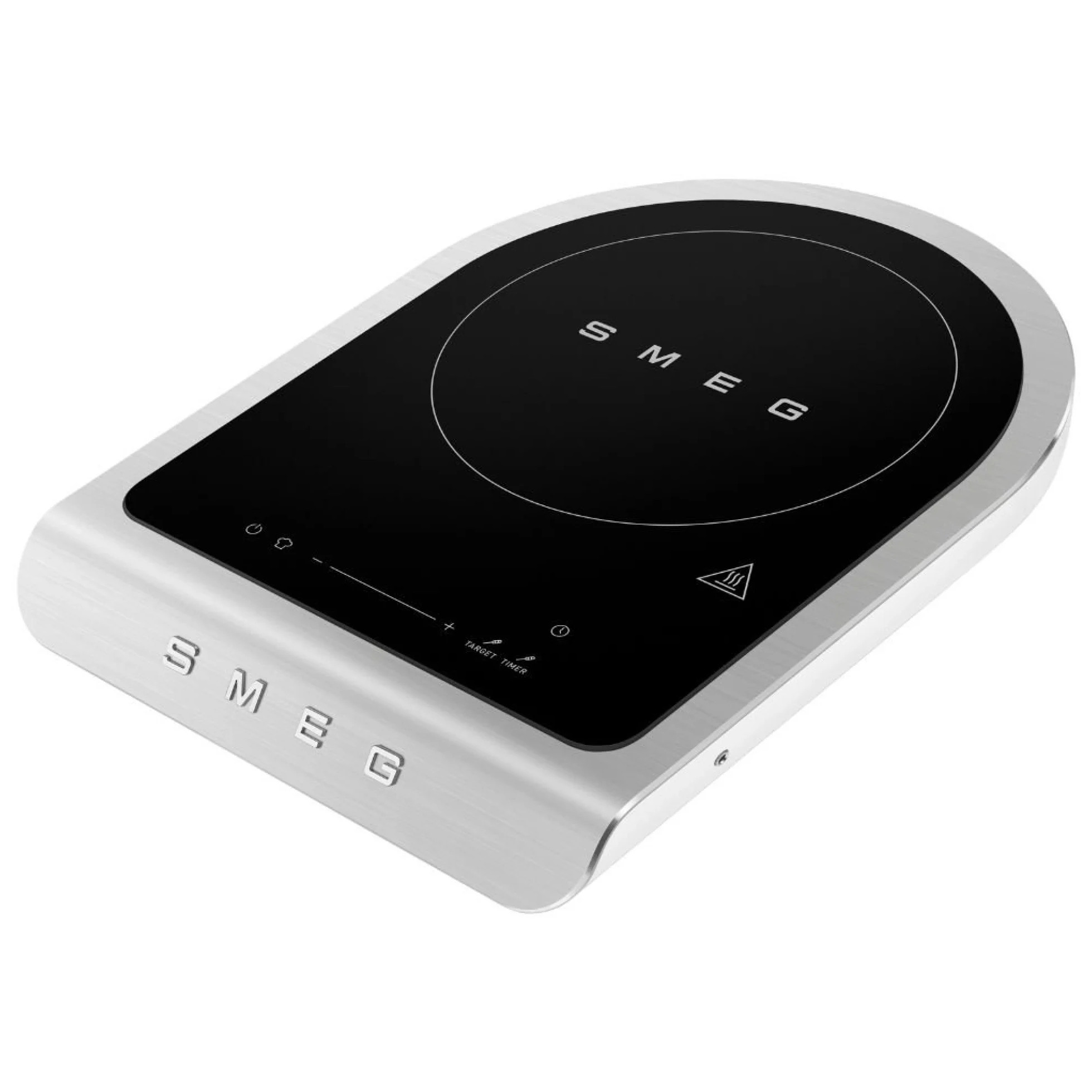 Преносим индукционен котлон Smeg PIC01WHMEU, 2100 W, Керамично стъкло, Таймер, LED дисплей, Бял мат