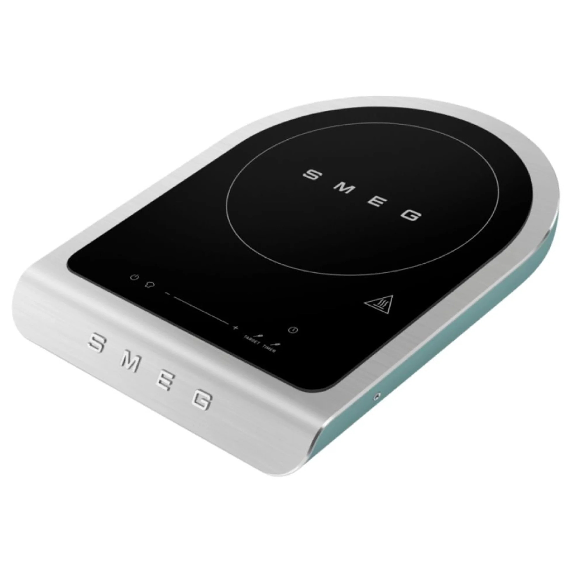 Преносим индукционен котлон Smeg PIC01EGMEU, 2100 W, Керамично стъкло, Таймер, LED дисплей, Изумрудено зелено