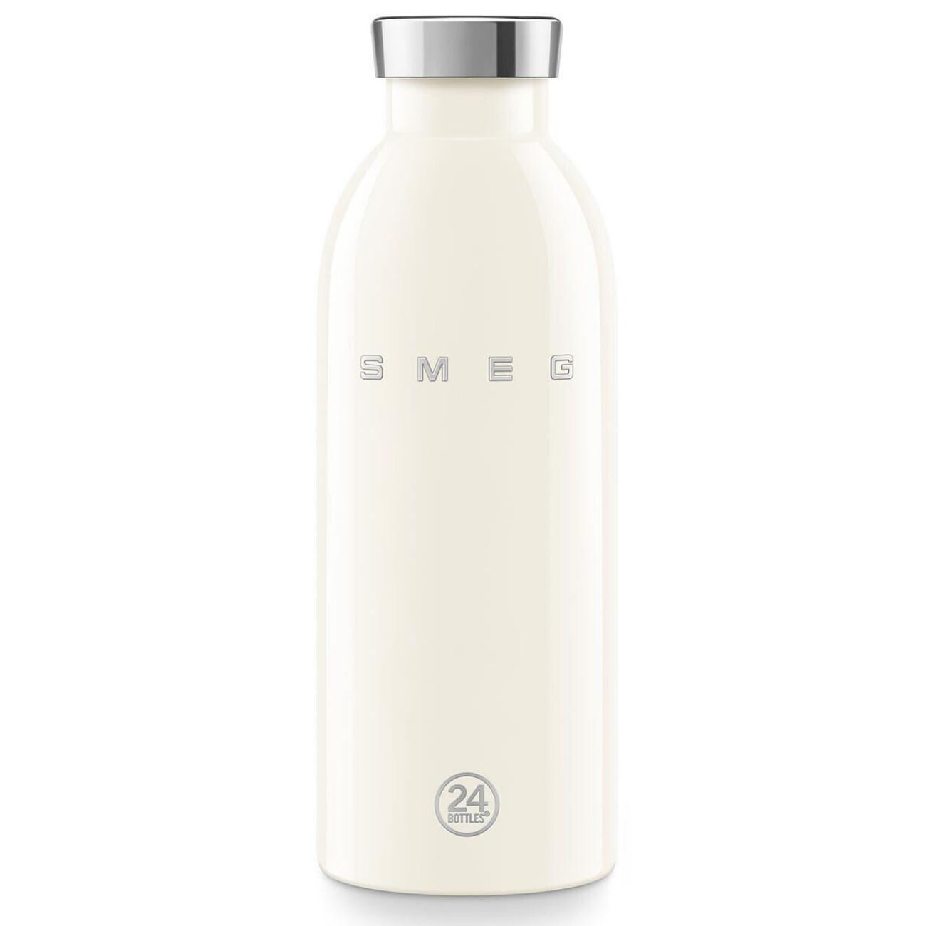 Термо бутилка SMEG Clima 50's Style WBF01CR, 500 мл, Херметично затваряне, Двустенна, Неръждаема стомана 18/8, Крем