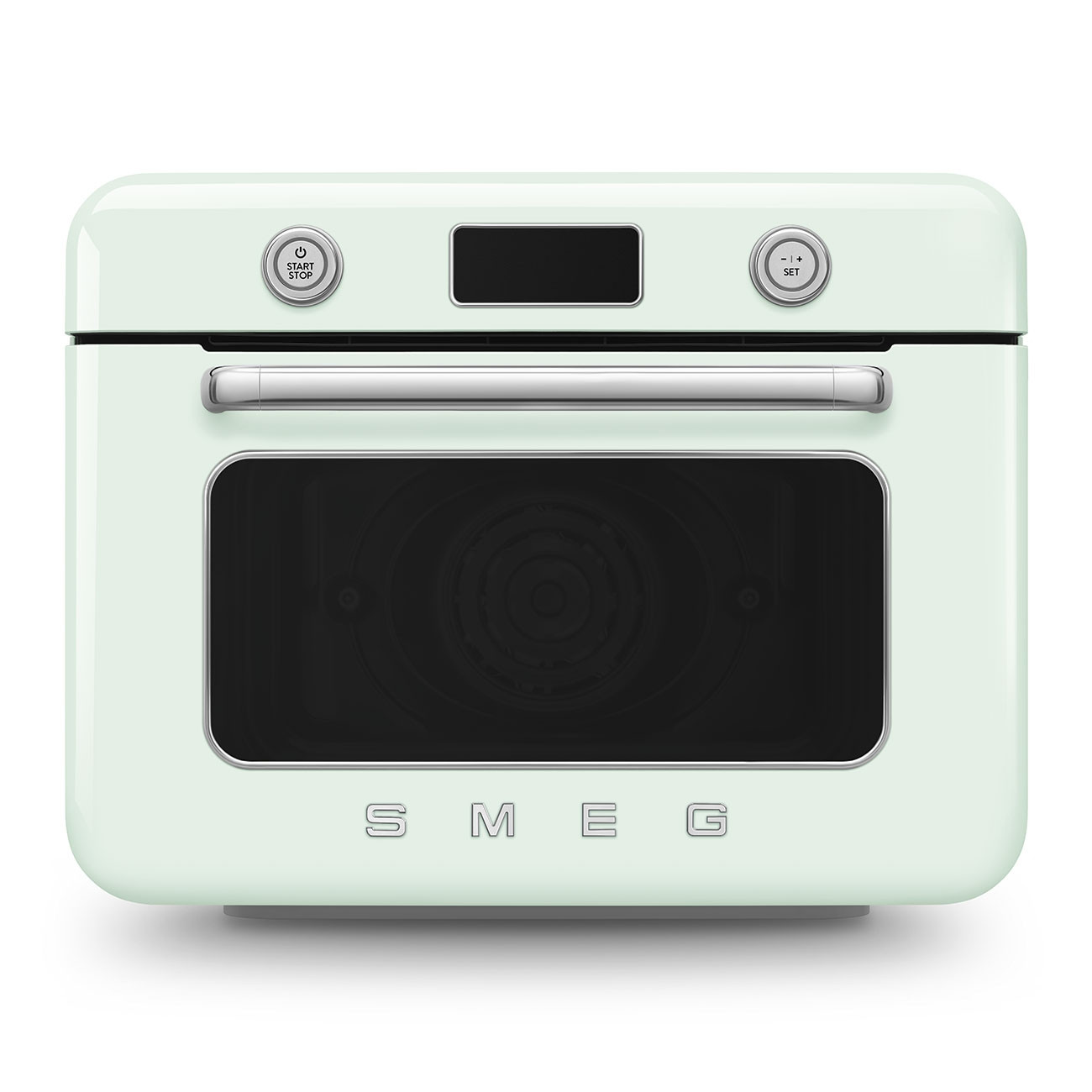 Мини фурна с комбинирана пара Smeg COF01PGEU, 1800 W, 10 функции, LCD дисплей, 40-230C, Пастелно зелена