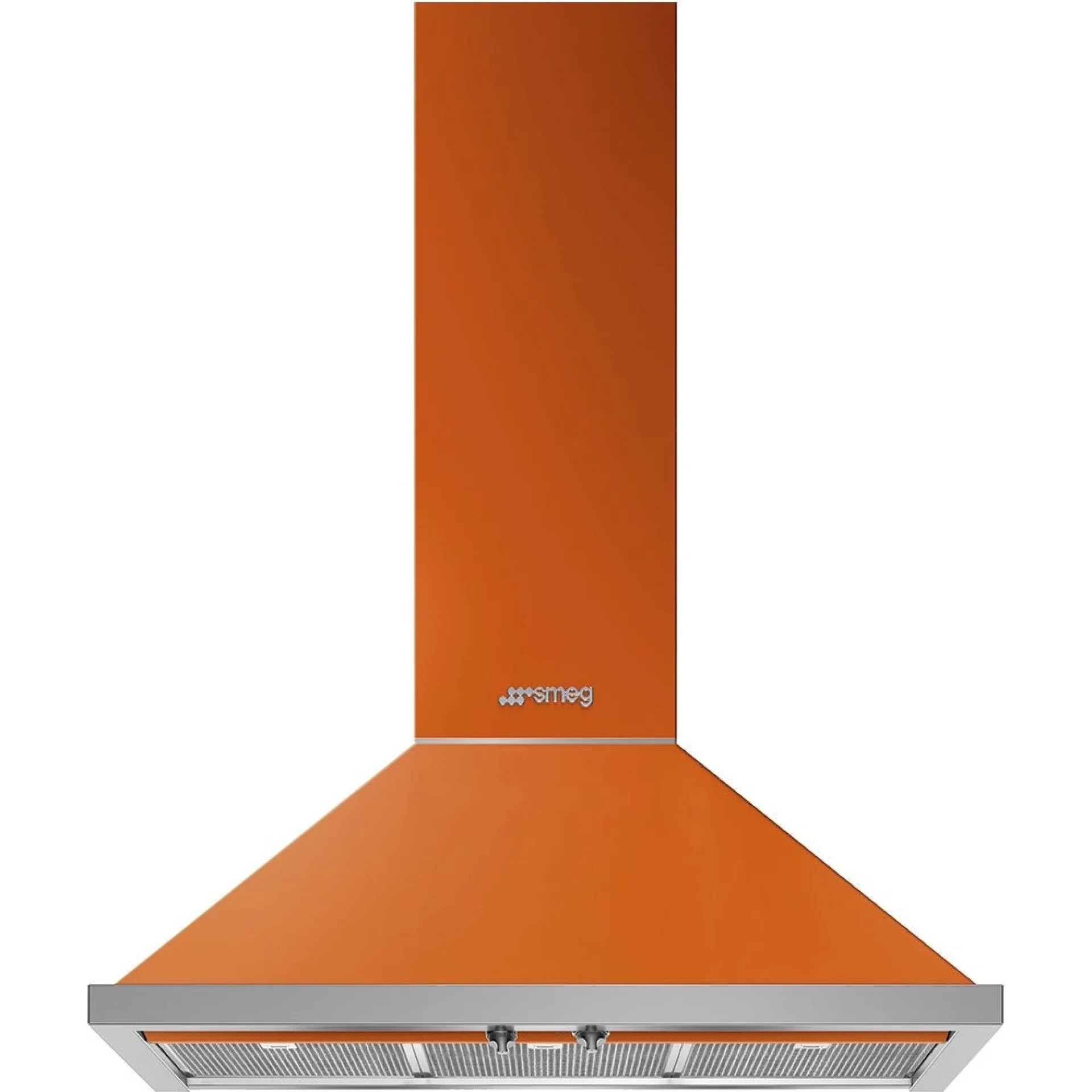 Абсорбатор SMEG Portofino KPF9OR, 275W, А+, 781 м3/ч, 3 скорости, 3 филтъра, Антивъзвръщателен клапан, Инокс, LED, Оранжев