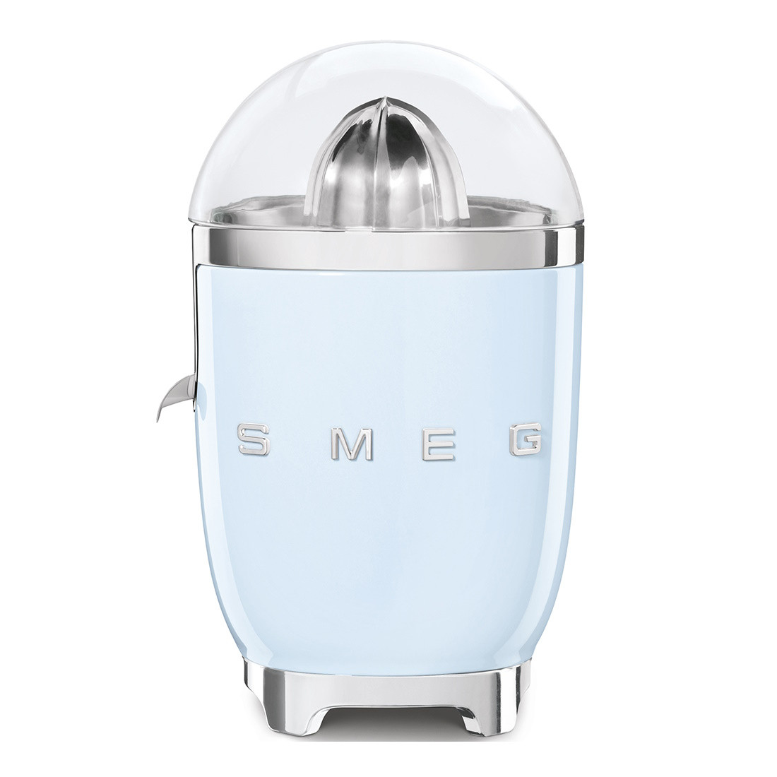 Електрическа цитрус преса Smeg CJF11PBEU, 70 W, Антикапкова система, Противоплъзгаща се основа, Пастелно син