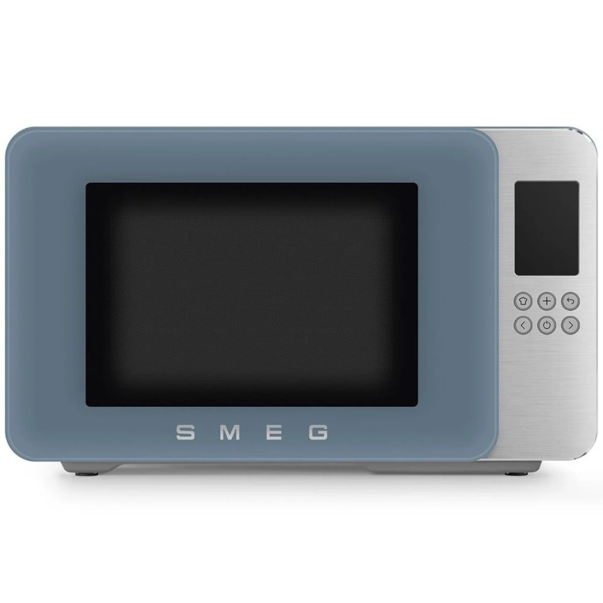 Микровълнова фурна с грил 4в1 SMEG Collezione MOC01SBMEU, 1900W, 29 л, 18 програми, Плавно затваряне, Звуков сигнал, LCD, Син