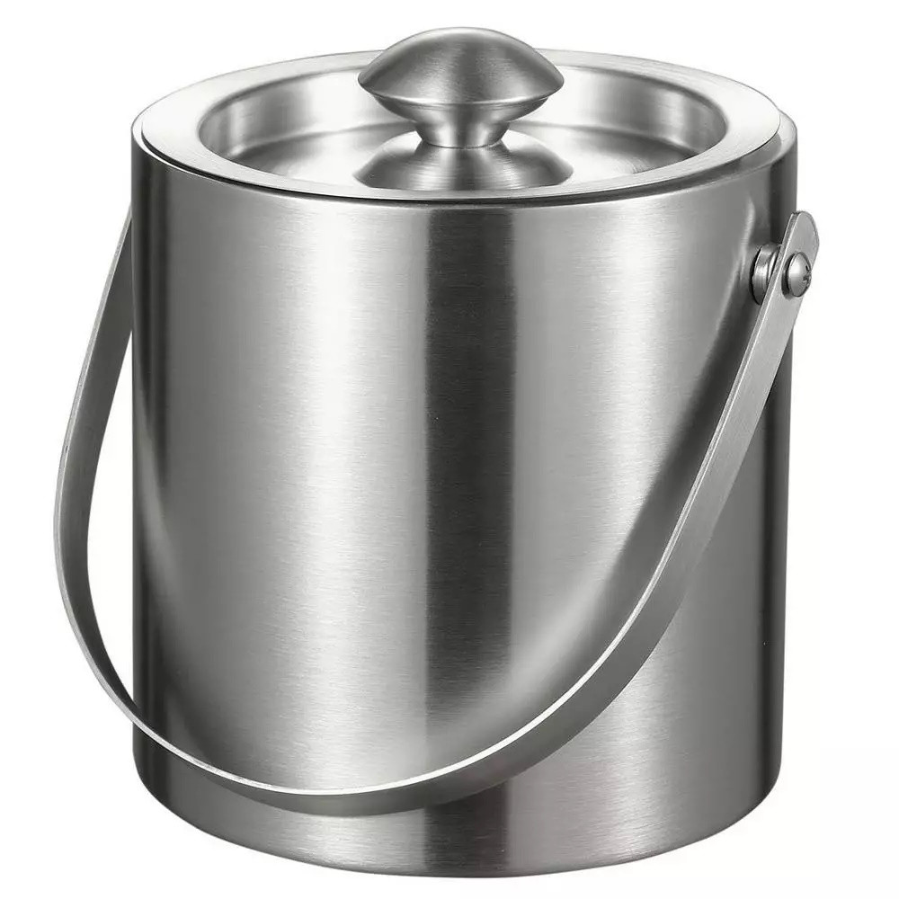 Ледарка Kinghoff KH 1243, 1.5 л, Ø15 см, Двойна стена, Дръжка за лесно носене, Инокс