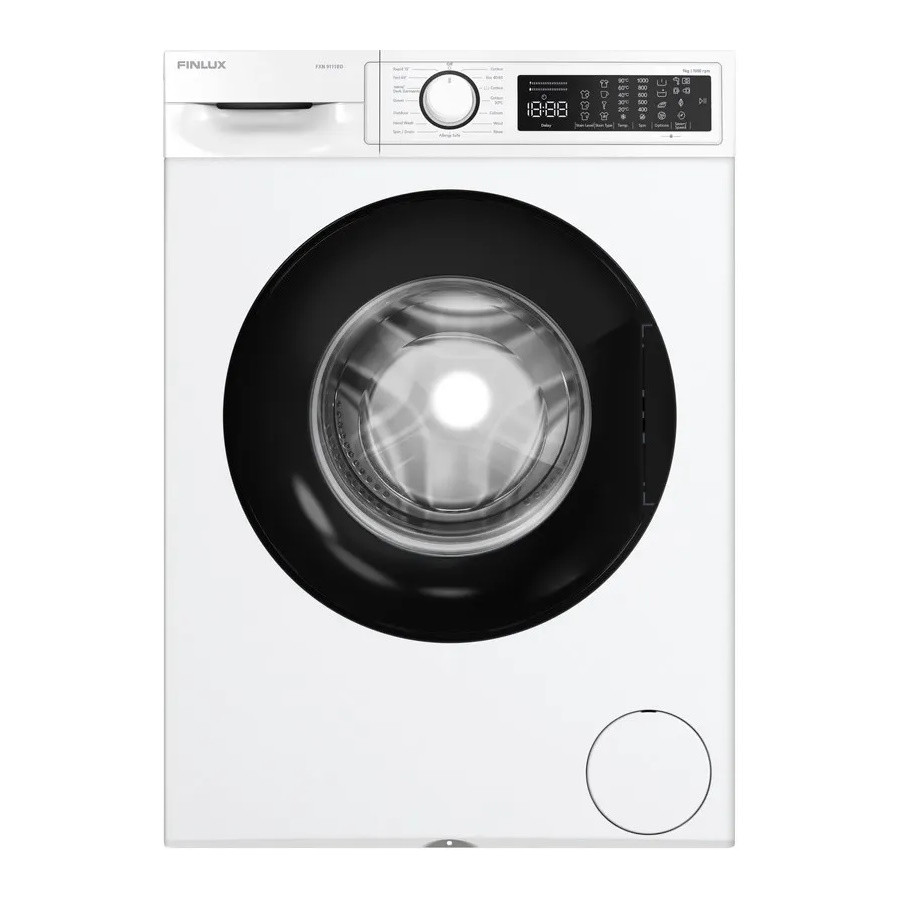 Пералня Finlux FXN 9111BD, Клас A, 15 програми, 9 кг, 1000 об/мин, Отложен старт, LED…