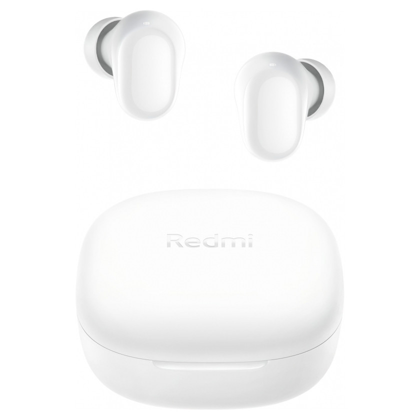 Безжични слушалки Xiaomi Redmi Buds 6 Play M2420E1, 7.5 часа, Обхват 10 м, Bluetooth 5.4, IPX4, Бял