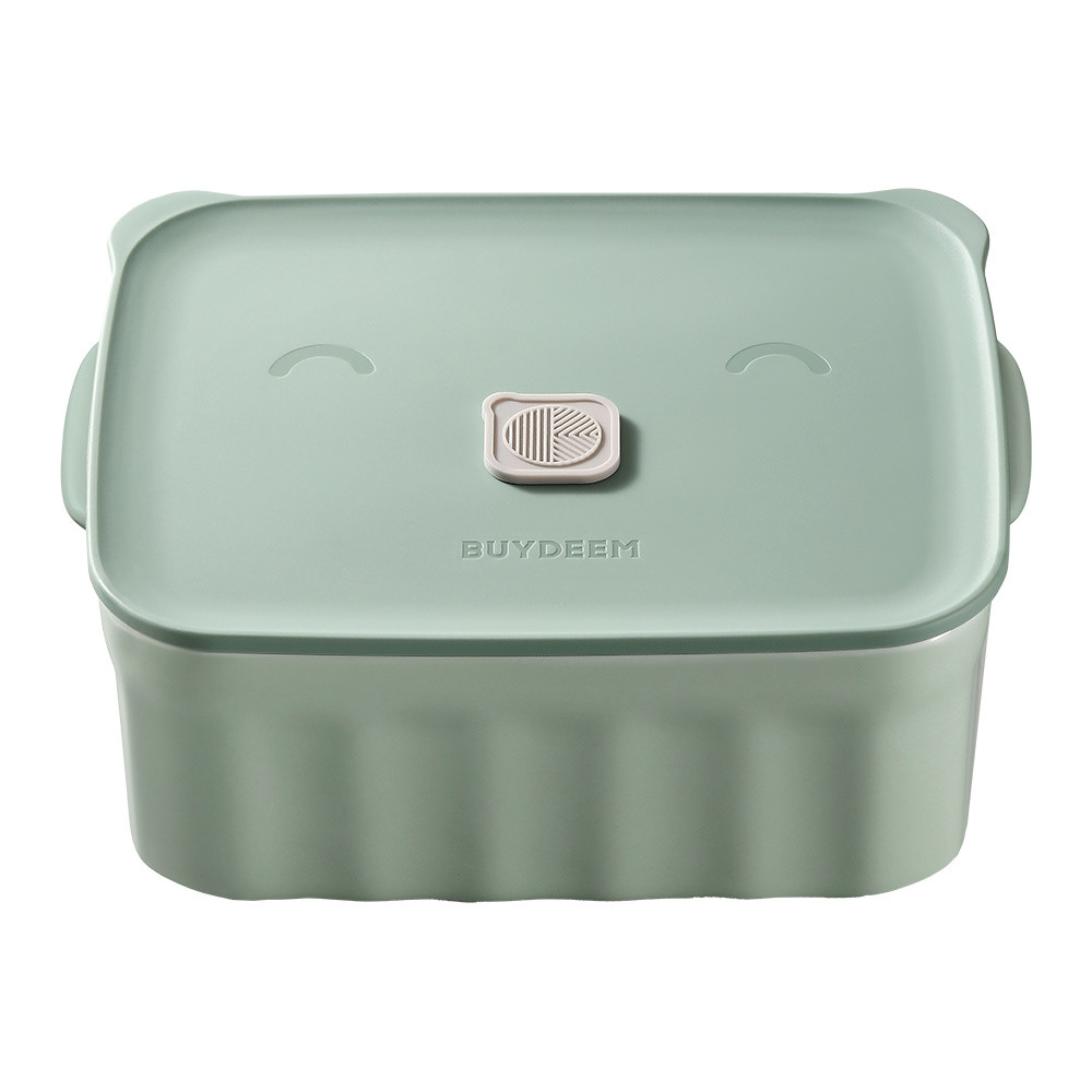 Керамична кутия за храна Buydeem Bento CT1006-CG, 810 мл, 17х20.5 см, До 230°C, Съвместима с фурна и микровълнова, Зелен