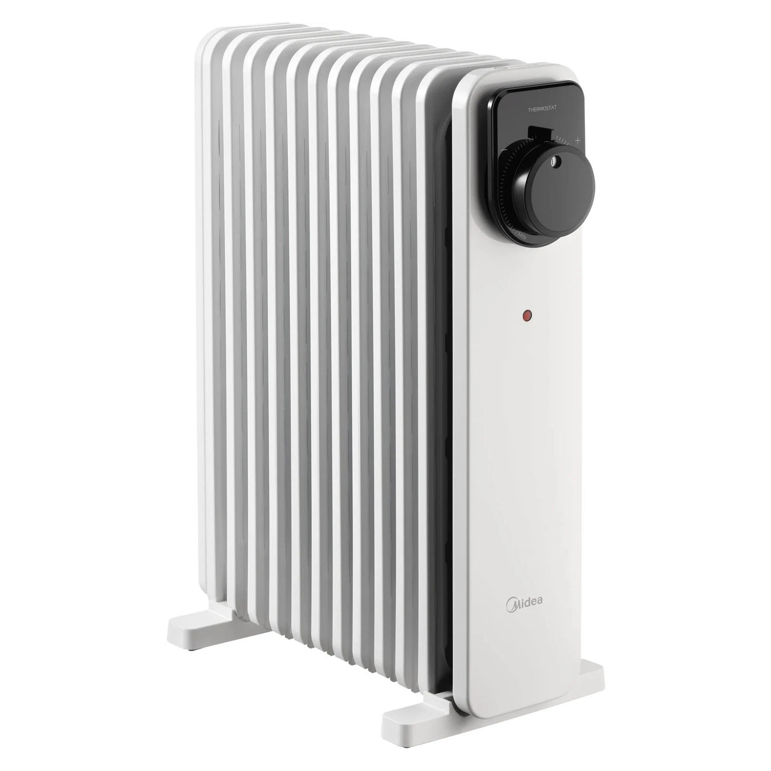 Маслен радиатор Midea MHO2311MCPW, 2300W, 20 м2, 11 ребра, 3 степени, Механичен термостат, Таймер, Бял