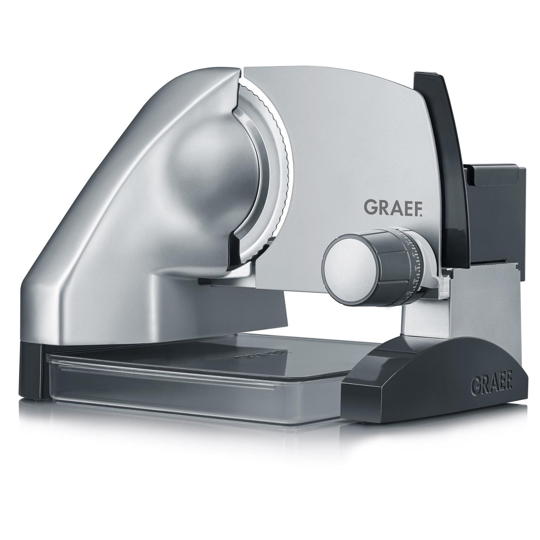 Колбасорезачка Graef SKS500, 170W, Острие 170 мм, Неръждаема стомана, Защитни механизми, Сребрист