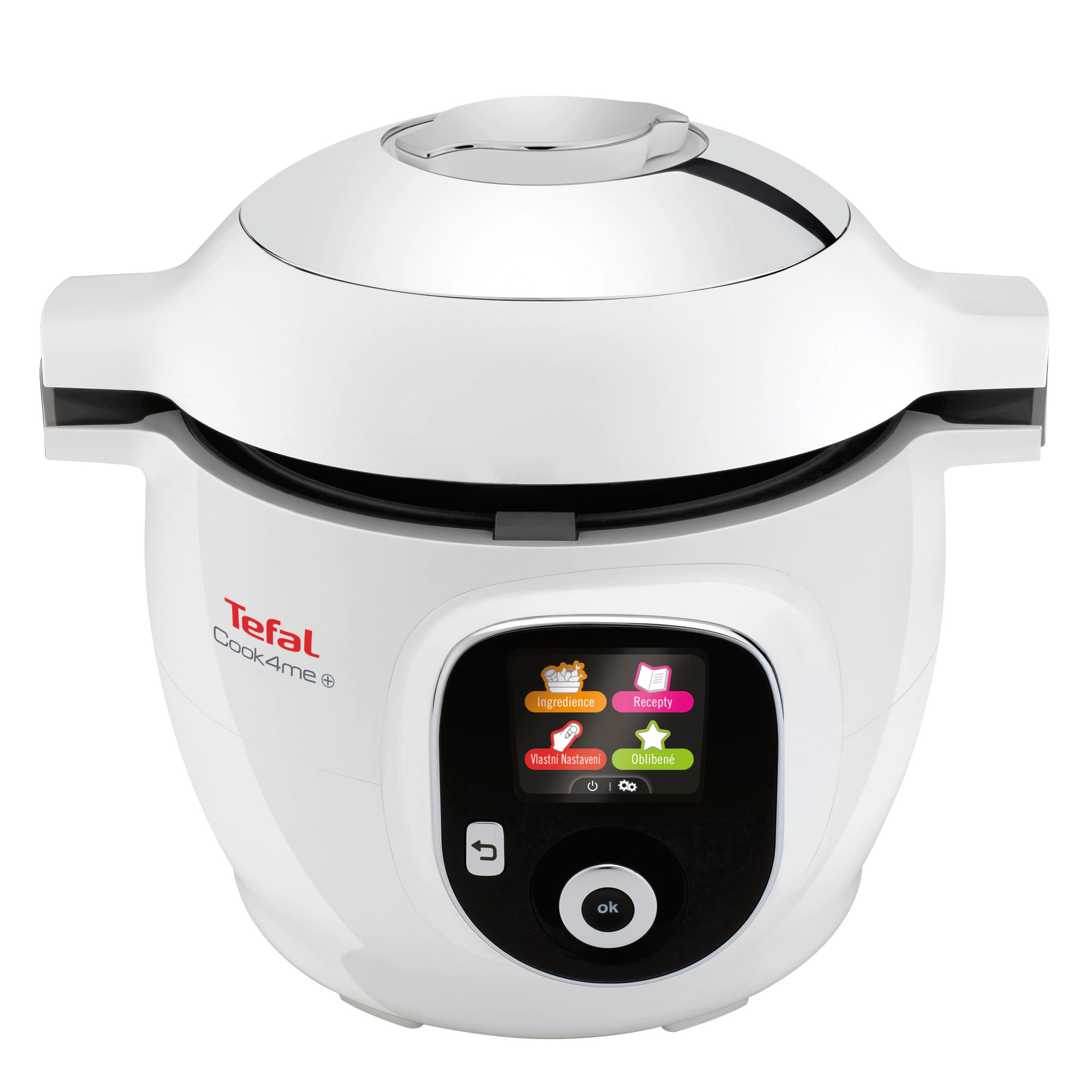 Мултикукър Tefal CY851130 Cook4me, 1600 W, 6 л, 6 режима на готвене, 150 вградени рецепти, Отложен старт, Запазване на топлина, Бял