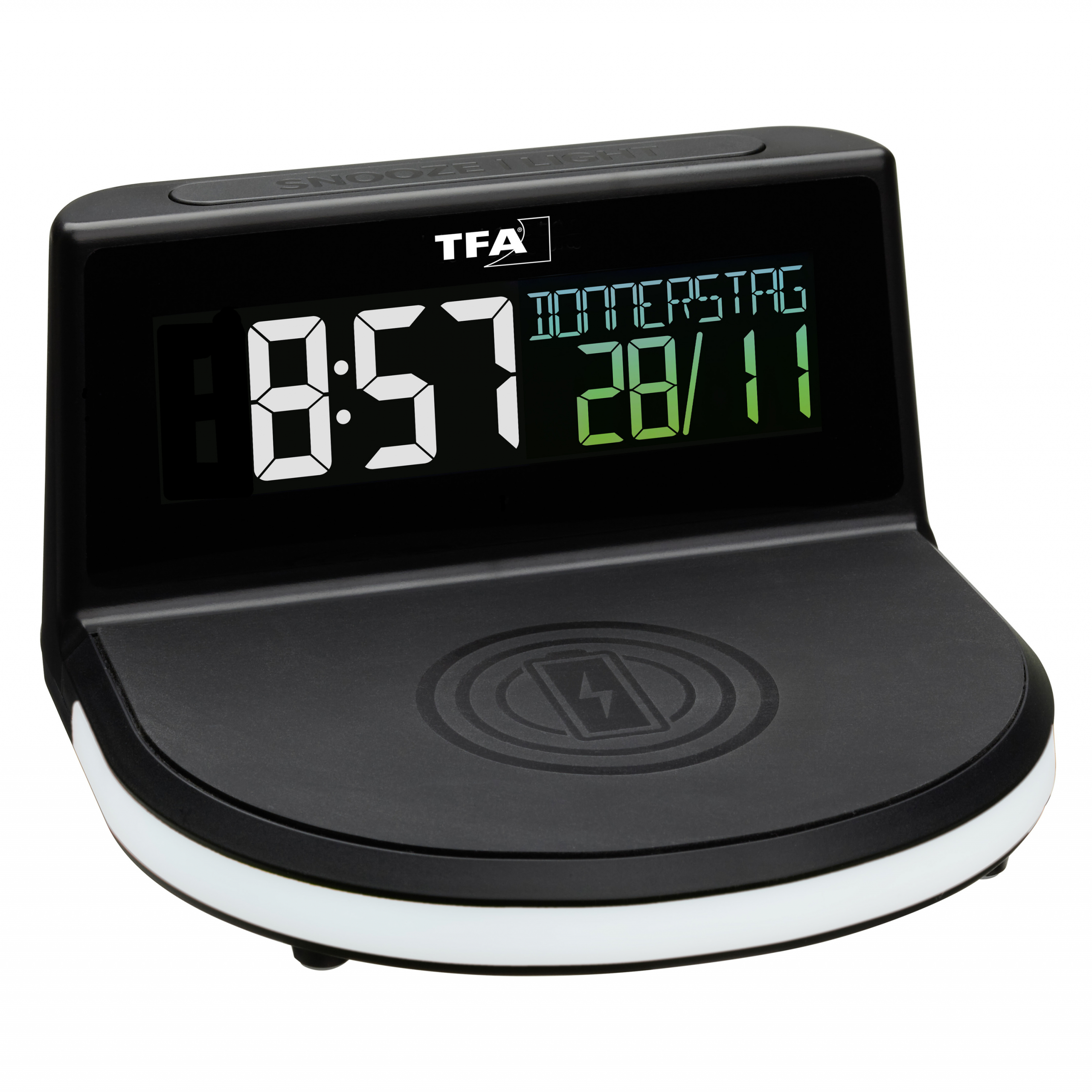 Будилник с температура и безжична зарядна станция "CHARGE-IT WIRELESS" /Арт.№ 60.2028.01