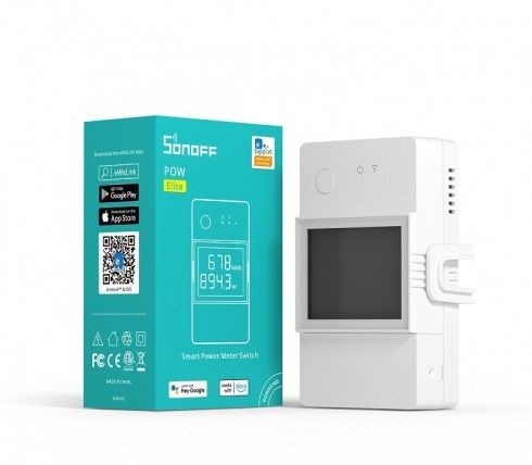 SONOFF Pow Elite - WiFi Смарт превключвател с измерване на мощността и дисплей 20А