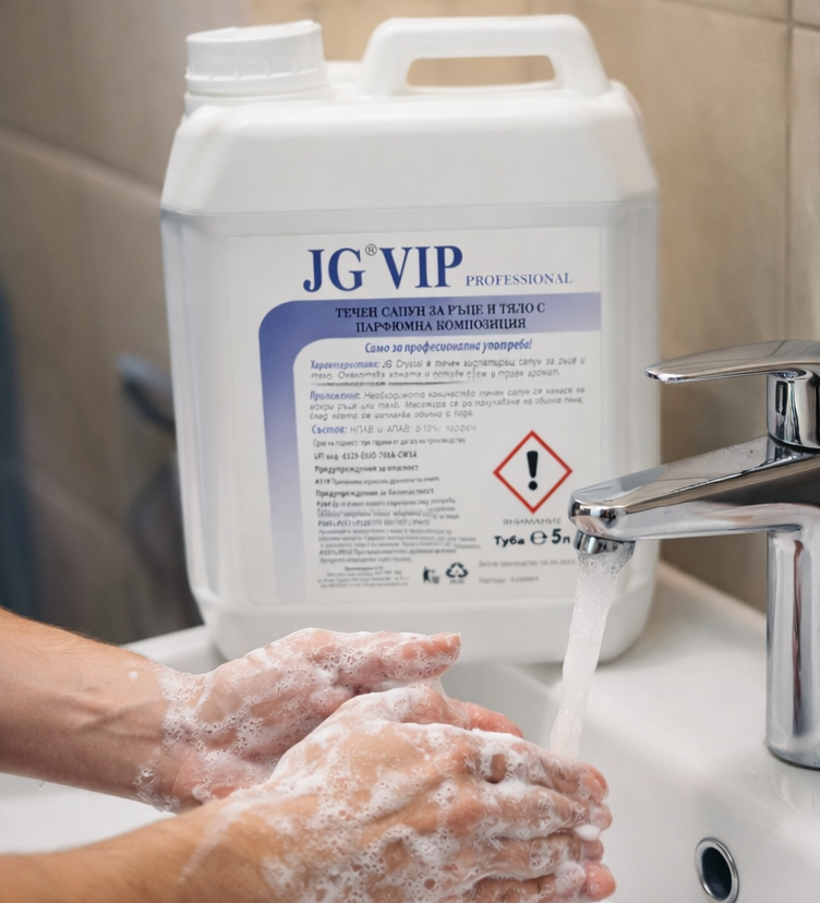 JG® VIP Professional Течен сапун за ръце и тяло– 5 л