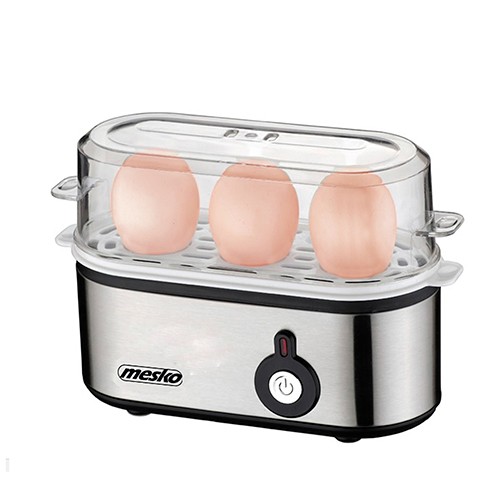Яйцеварка за 3 яйца Mesko MS 4485, 350W, Мерителна чашка, Инокс