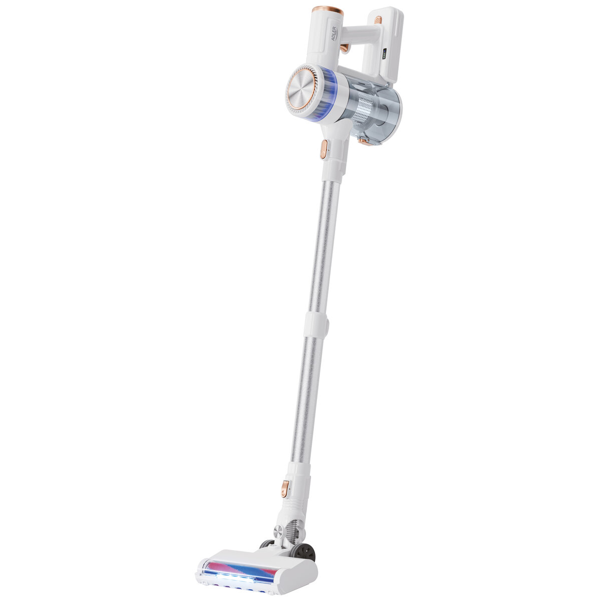 Прахосмукачка Adler AD-7079, 300W, 0.4л контейнер, 3 степенна филтрация, 4 степени, Миещи се филтри, Бял