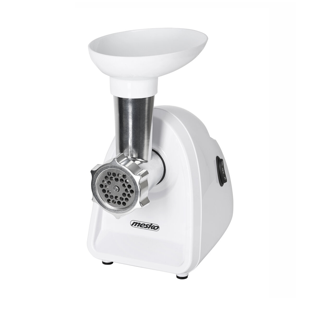 Месомелачка Mesko MS-4809, 1500W, 2 скорости, 3 цедки + пълнител за колбаси, Бял