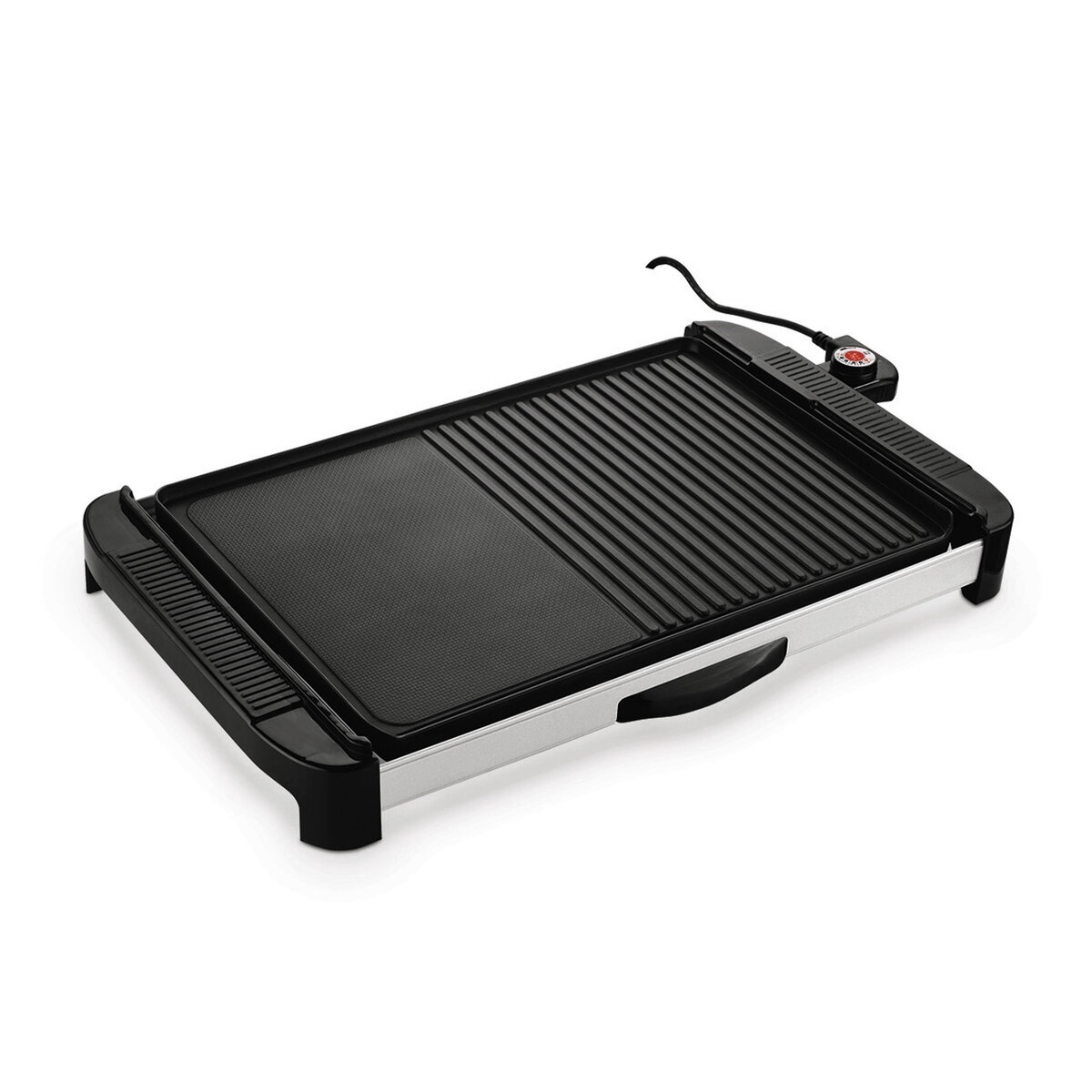 Електрическа скара Elit BQ-18, 1800W, 2 зони, Незалепващо покритие, Термостат, Черен