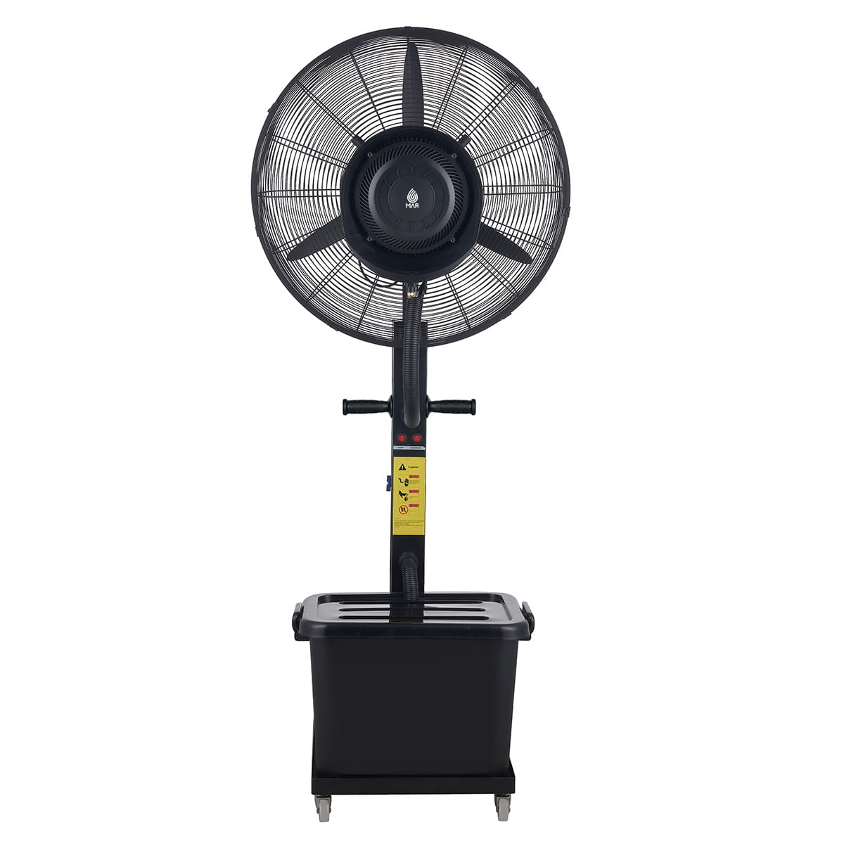 Вентилатор с водна мъгла MAR WF-2632 MAX, 230W, 40L резервоар, 1500–4000 ml/h, 3 скорости, Черен