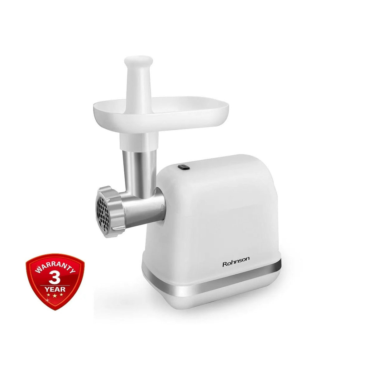 Месомелачка Rohnson R-5409, 1300W, 1 кг/мин, 1 скорост, Ножчета от неръждаема стомана, Бял