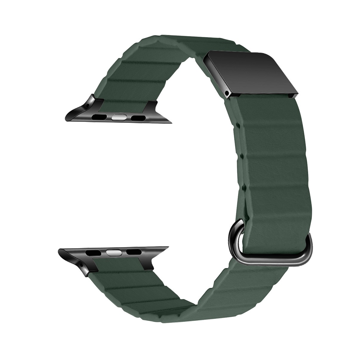 Кожена каишка за Apple Watch 42/44/45/49 мм, зелена