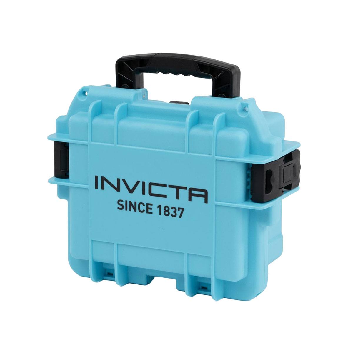 Кутия за съхранение на 3 часовника Invicta - синя, DC3-TRQ