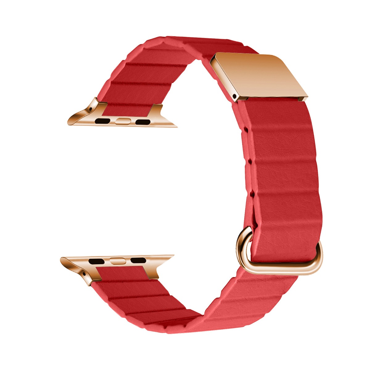Кожена каишка за Apple Watch 38/40/41 мм, червена
