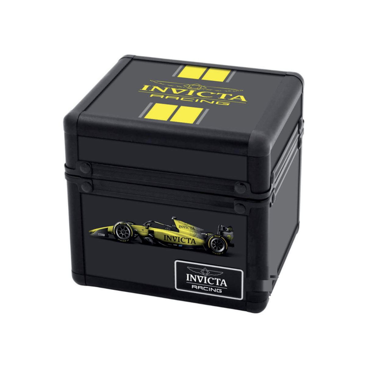 Метална кутия за съхранение на 1 часовник Invicta - черна, IPM645-BLK