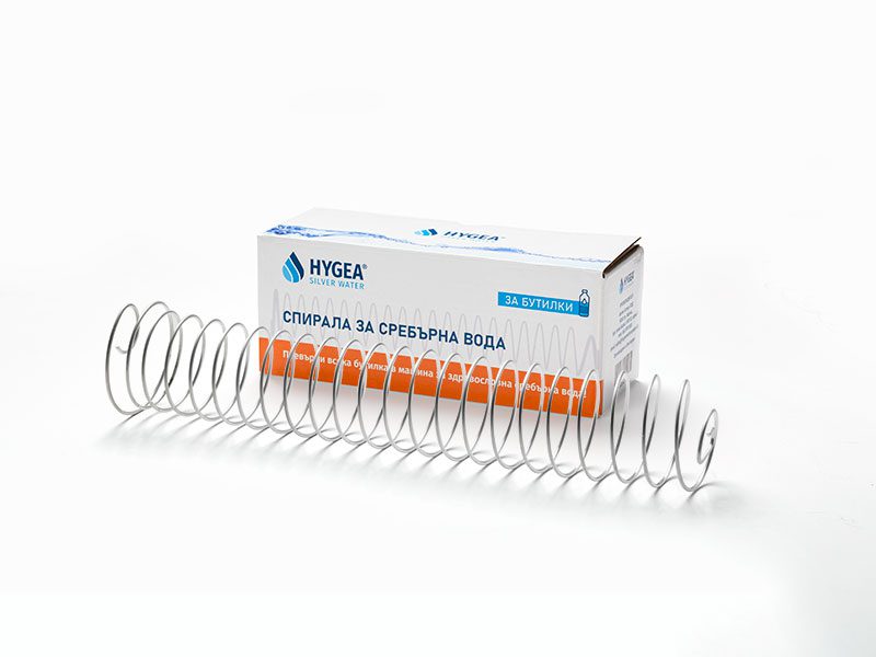 Сребърна спирала за бутилки Hygea Silver Water