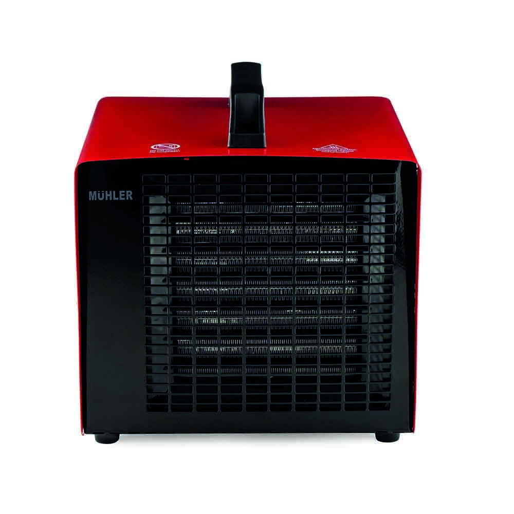Kалорифер Muhler MMF-3290, 3000W, Керамичен, 3 степени, Термостат, Метален корпус, Червен