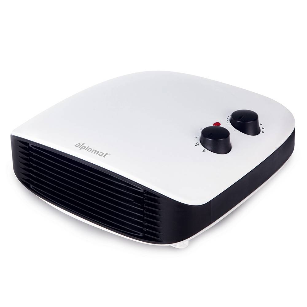 Вентилаторна печка DIPLOMAT P7, 1800W, 2 скорости, Термостат, Бял