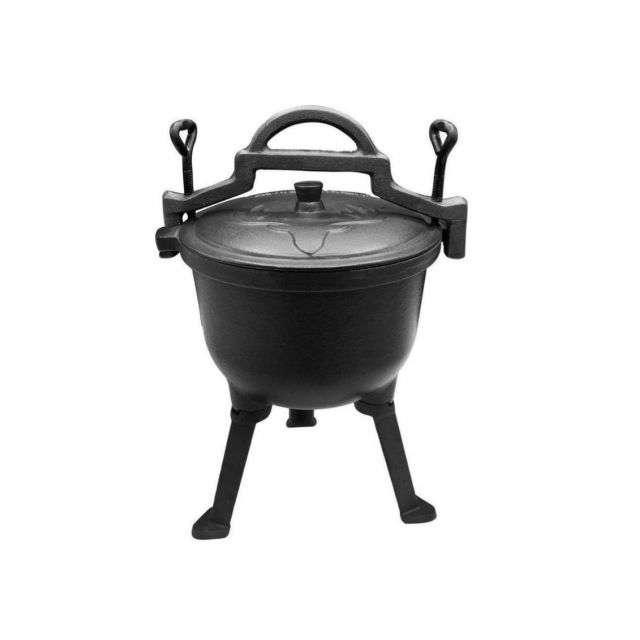 Котел за готвене Zilner ZL-550, 4-15L, Ловджийски, Чугунен, Черен