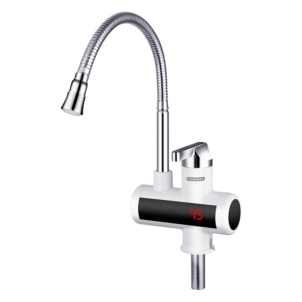 Водонагревател Termomax TX42TFD, 3600W, 30-60°C, IPX4 защита, Гъвкав чучур, LED дисплей, Бял