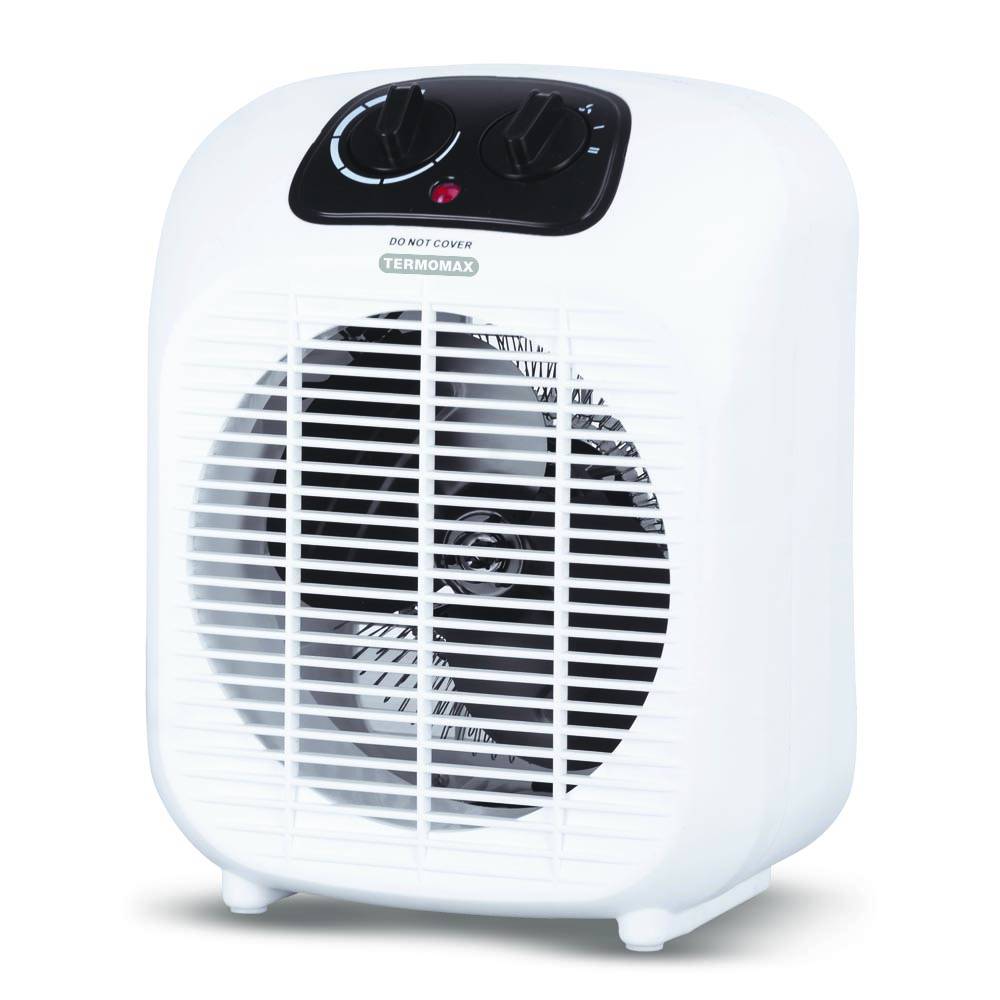 Вентилаторна печка Termomax TX2499, 2400W, 2 степени, Охлаждане и отопление, Термостат, Бял