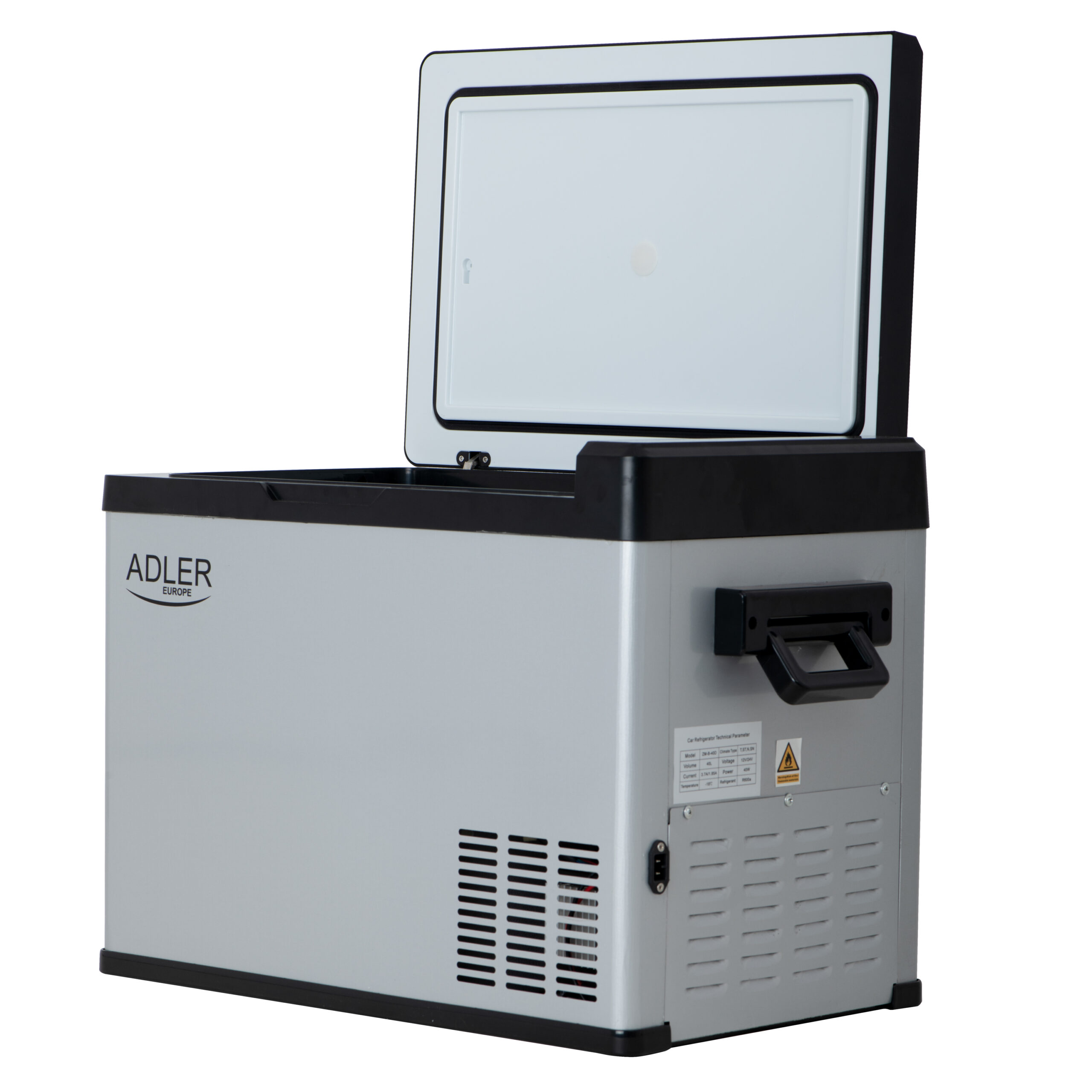 Преносим хладилник и фризер с компресор Adler AD 8081, 40L, LCD дисплей, Термостат, Сребрист