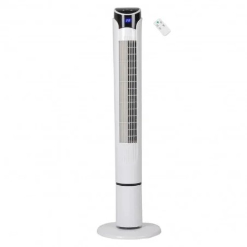 Вентилатор кула Elite ETTF-0332, 45W, 100 см, Таймер, 3 скорости, LED дисплей, Дистанционно, Бял