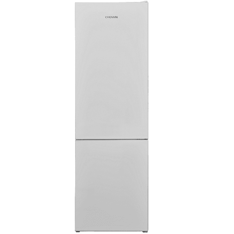 Хладилник с фризер Crown GN-3130E, 268L, Клас E, LED осветление, Бял