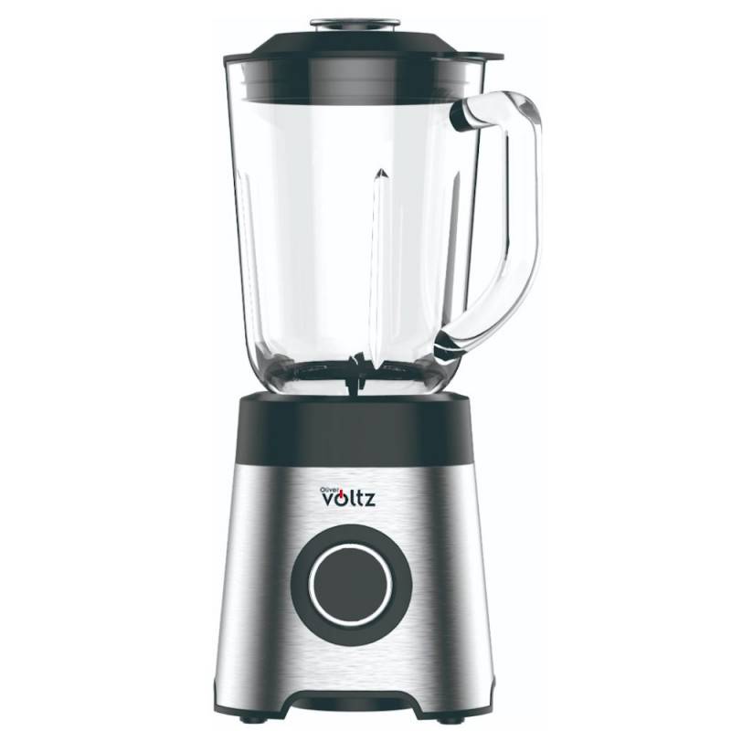 Блендер Oliver Voltz OV51162E, 800 W, 2 скорости+Pulse, Стъклена кана с капацитет 1.5 л, Трошене на лед, Сребрист