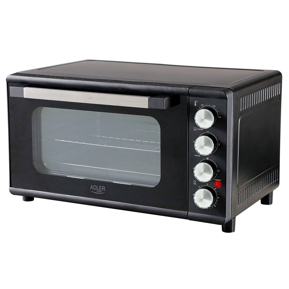 Електрическа фурна с шиш Adler AD-6030, 2000W, 42L, Функция конвекция, 100–230°C, Таймер, Черен