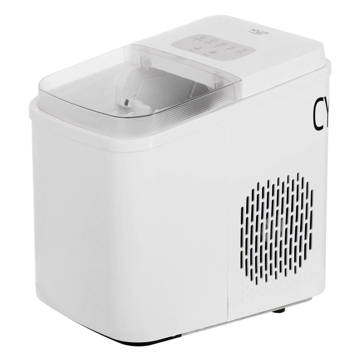 Ледогенератор Adler AD-8800, 105W, 12 кг/24 ч, 1.4 L резервоар, Тъч панел, R600a агент, 2 размера ледчета, Бял
