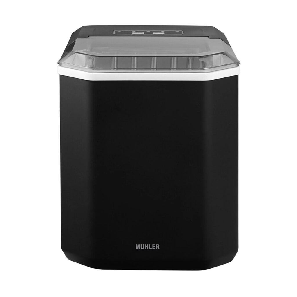 Ледогенератор Muhler MI-1509B, 160W, 15кг/24 ч, 1.3L, 2 размера LED панел, Компресорно охлаждане, Черен