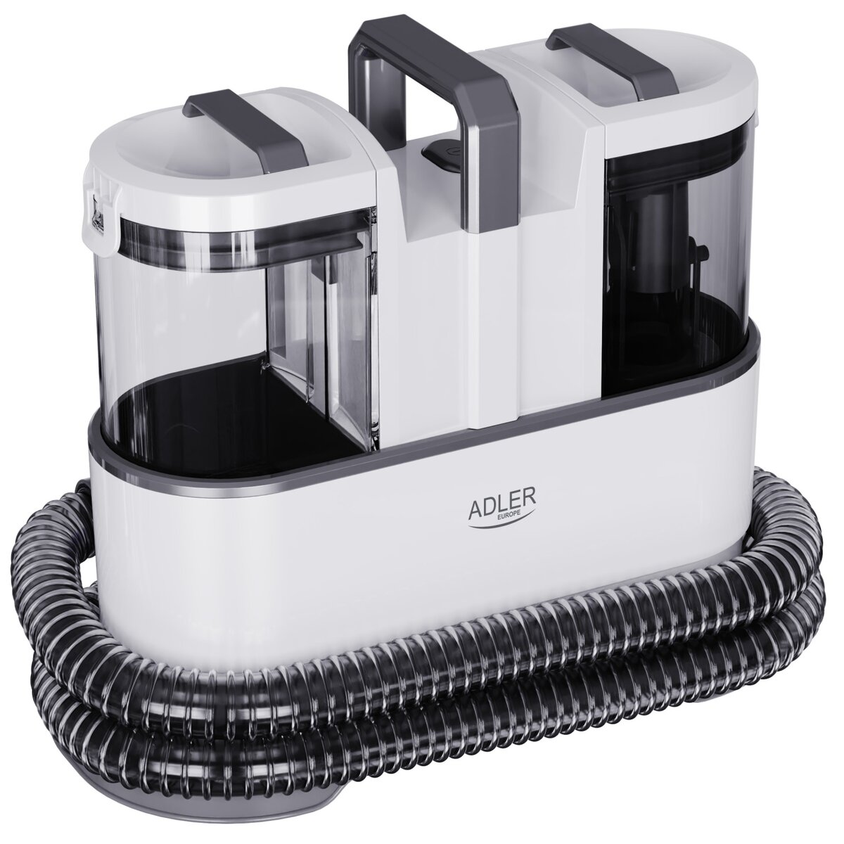 Перяща прахосмукачка Adler AD-7088, 400W, 5 приставки, 1.5L за чиста, 0.8L за мръсна вода, Бял